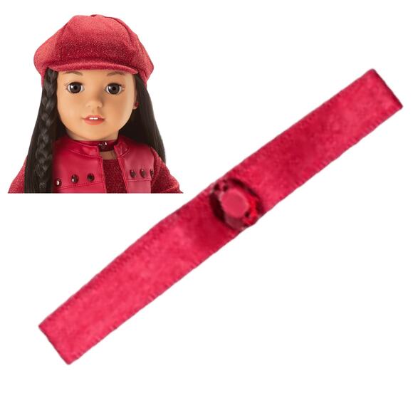 American Girl Doll January BIRTHSTONE CHOKER Necklace Gorgeous Garnet Accessory - Picture 2 of 7